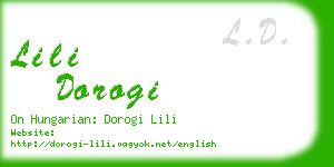 lili dorogi business card